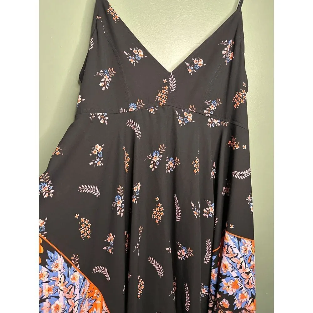Express Women’s Size M Babydoll Dress Floral Aztec Y2K Retro Cottagecore Vtg